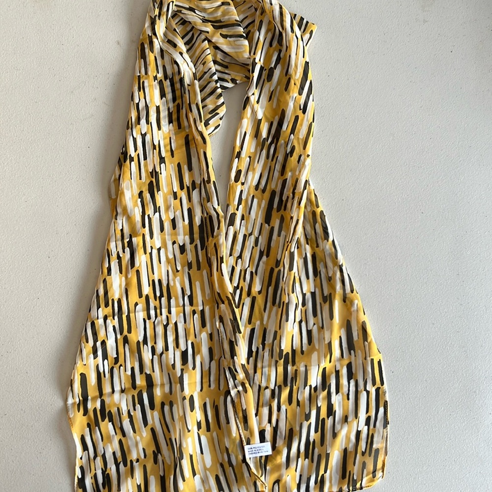 Yellow, Black, White Scarf